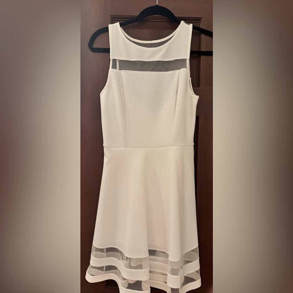 White Monteau Dress